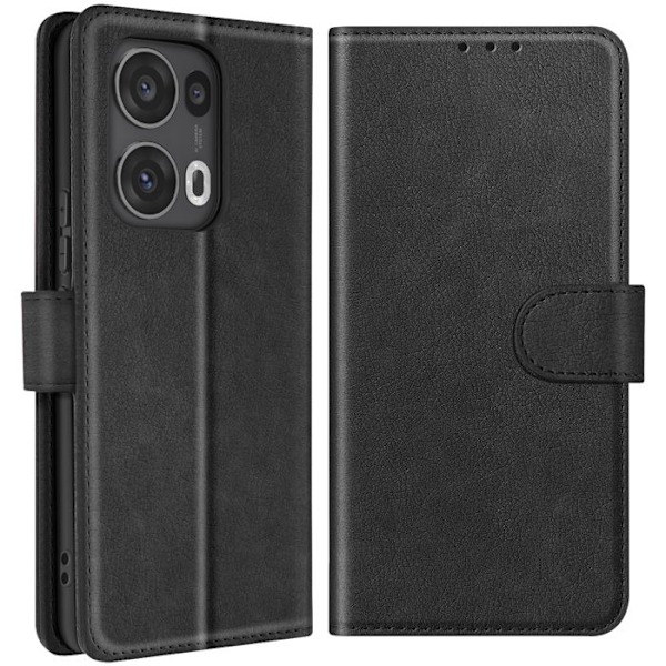 Etui til Oppo Reno 13 Pro Klap Wallet og Video Stander Sort Svart