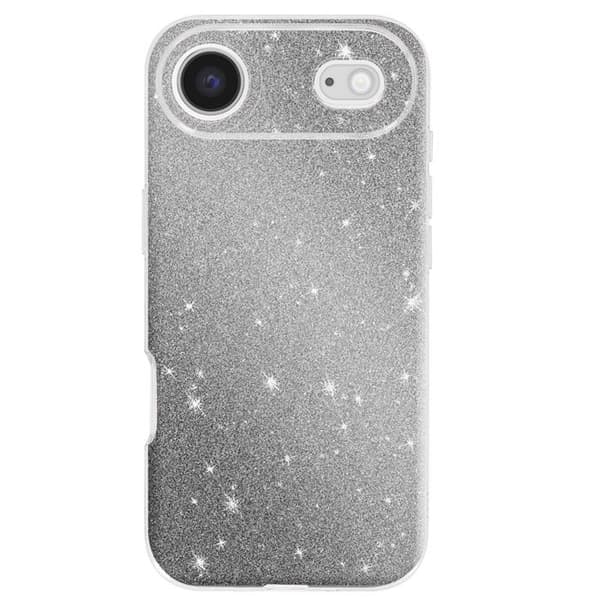 Cover - AVIZAR - iPhone Air - Bi-Material - Glitrende Sølv - Skærm- og Kamerabeskyttelse Grå