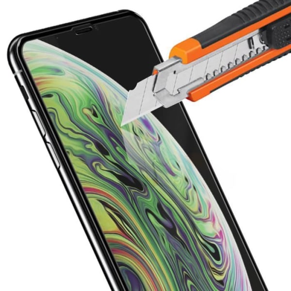 iPhone XS Max Skærmbeskytter i hærdet glas Sort omrids