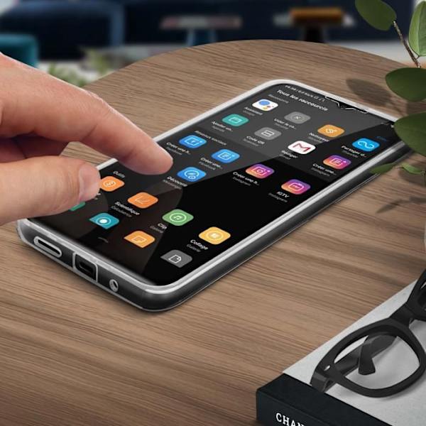 Skyddande skal - AVIZAR - Xiaomi Redmi 9A - Hård baksida - Mjuk framsida - Transparent Transparent