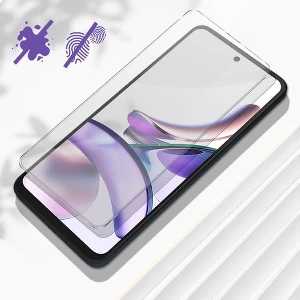 Härdat glas - AVIZAR - Moto G53, G23, G13 - Hårdhet 9H - Rep-resistant - Oléofobisk