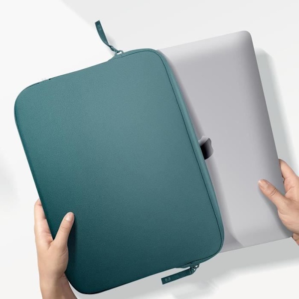 Pochette til MacBook Pro 13 og Air 13 Økologisk Skum Basics ²Life MW Mørkegrøn Grön