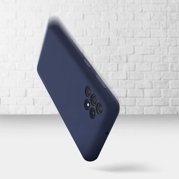 Coque - Samsung - Galaxy A72 - Halvstyv silikon - Daglig skydd - Mörkblå Midnattsblå