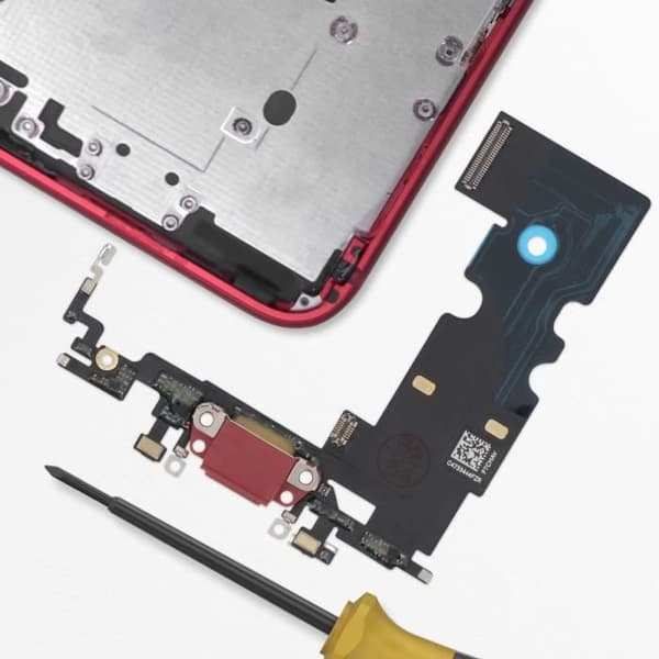 Lader Connector - AVIZAR - iPhone SE 2020 - Rød - Kablet - CE og RoHS kompatibel Röd