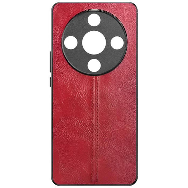 Fodral till Honor Magic 6 Lite 5G - AVIZAR - Läderlook i två material - Burgundy Röd