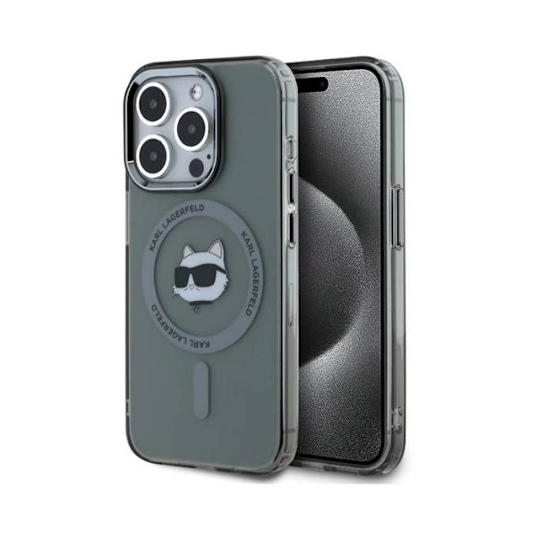 Coque MagSafe til iPhone 15 Pro IML med Choupette-motiv Karl Lagerfeld Sort Svart