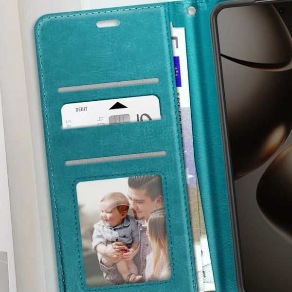 Etui til Xiaomi 14T Pro Pung med Håndrem Mayaxess Turkis Blå