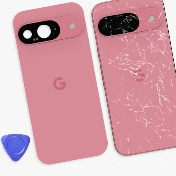 Baksida för Google Pixel 9 Original Service Pack Google Rosa Rosa