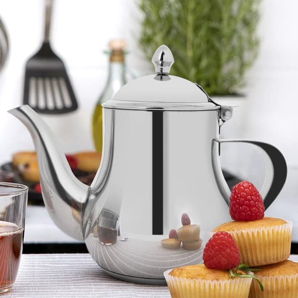 Teekande - SIGNATUR - 1,2L - Rustfrit Stål - Hældetud - Elegant Låg Grå