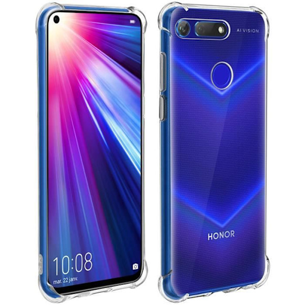 Coque - AVIZAR - Honor View 20 - Stötsäker skydd - Förstärkta hörn - Transparent Vit Klar vit