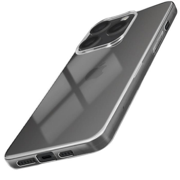 Silikonikotelo iPhone 16 Prolle Erittäin ohut 0,3 mm kosteutta hylkivä läpinäkyvä Transparent