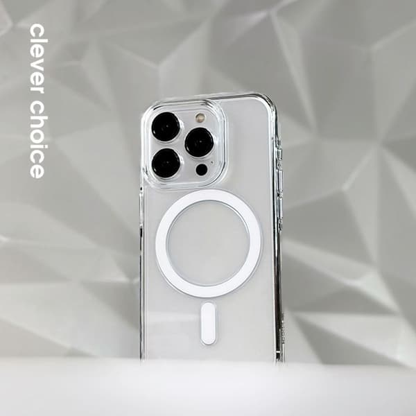 Coque iPhone 15 Pro MagSafe (gennemsigtig) Crong Clear MAG Pro