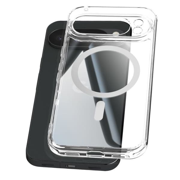 Coque Pixelsnap til Google Pixel 10 Pro XL Kompatible MagSafe Tilbehør Gennemsigtig Vit