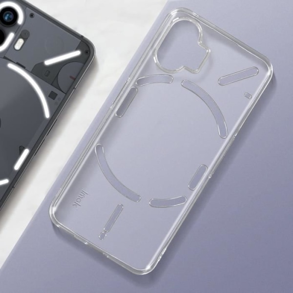 Fodral för Nothing Phone 2 - IMAK - UX-5 - Mjukt silikon - Tunt och lätt - Transparent Vit