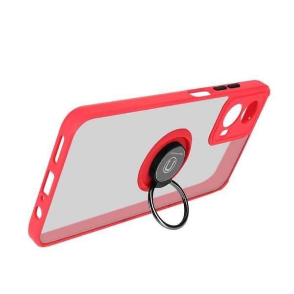 Coque - Motorola - Moto G34 - Stødabsorberende - Støtte Ring - Rød Röd