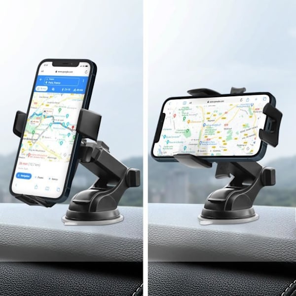 HAMMER-autoteline puhelimen äärimmäiseen kiinnitykseen 360° Svart