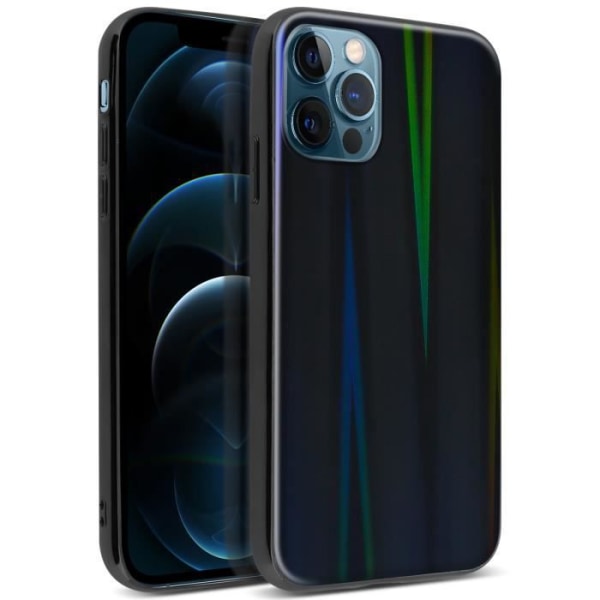 iPhone 12 Pro Max-fodral - Aurora - Holografisk Regnbåge - Hård - Tunn och Lätt - Mjuk Silikon Regnbåge