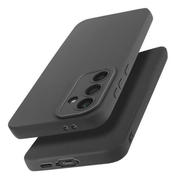 Siliconfodral för Samsung Galaxy S24 FE Mat Blockerad Kameraskydd Svart Svart