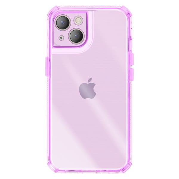Skydd för iPhone 13 Förstärkt Bi-Material Design Texturerad Antiglidande Lila Lila