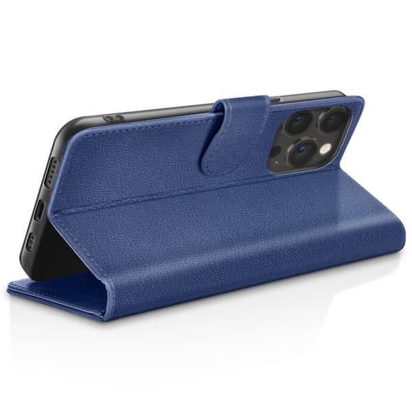 Étui Portefeuille til iPhone 13 Pro Max med understøttelse og magnetisk flap Zanaé Mørkeblå Blå