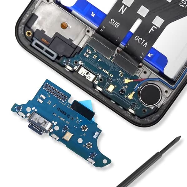 USB C-laderstik til Samsung Galaxy A26 + Mikrofon Sort