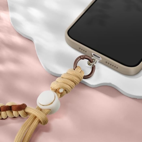 Smartphonestrop - AVIZAR - Brunt flettet design - Syntetisk - Smartphonestrop Brun