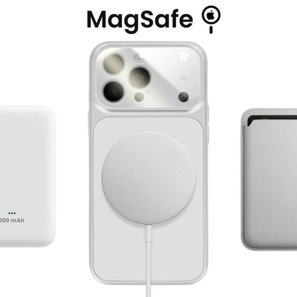 Cover til iPhone 14 Pro Max Kompatibel med MagSafe AG Glas Mate Sølv Finish Grå
