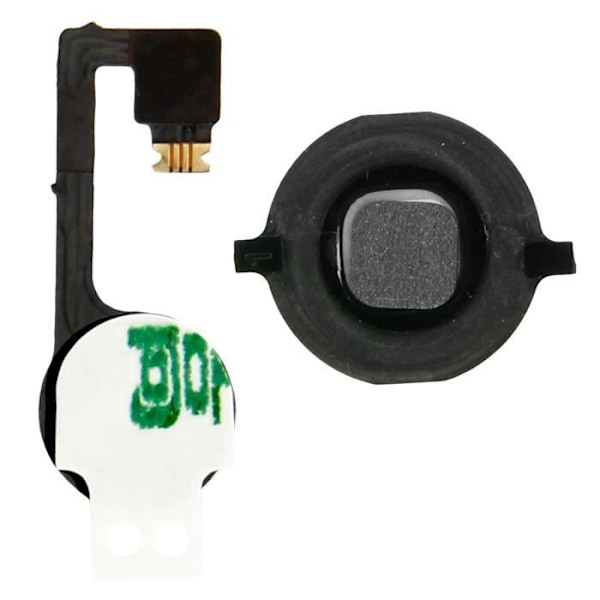 Hjemmeknap - Apple - iPhone 4S - Sort - Forbindelseskabel - Erstatning for beskadiget knap Svart