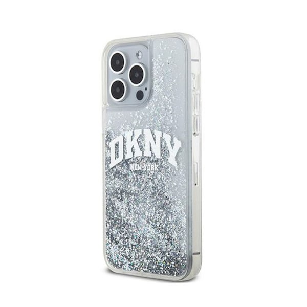 DKNY Liquid Glitter Big Logo - Fodral för iPhone 15 Pro (Vit)