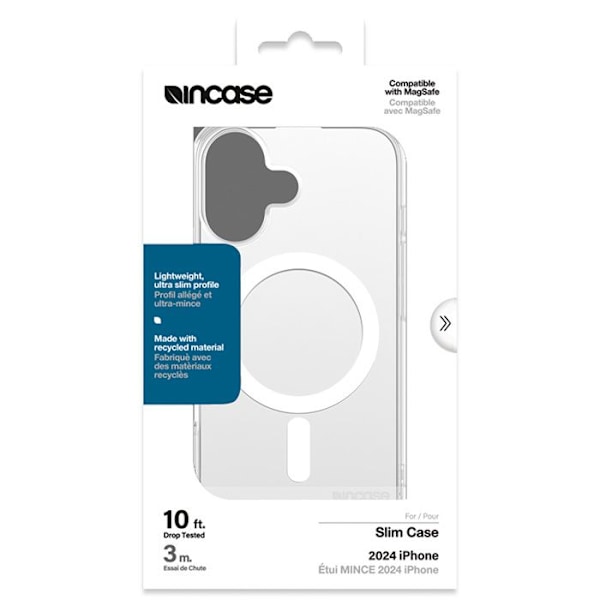 iPhone 16 kotelo (kirkas) Incase Slim Case MagSafe Klar