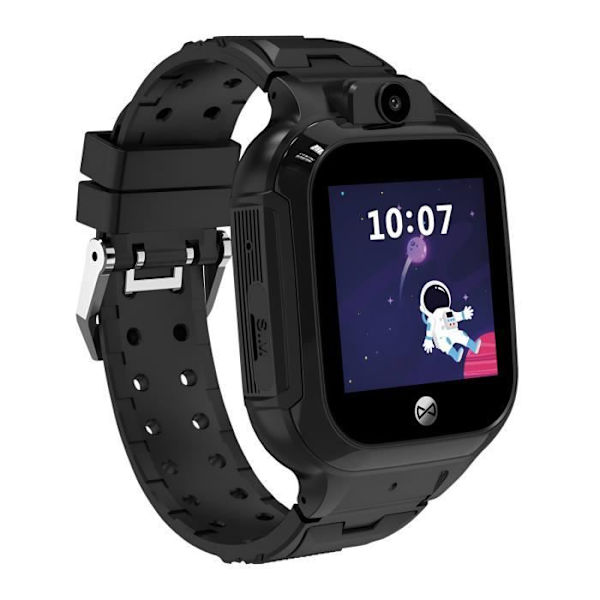 Børns WiFi Connected Watch med SIM-kort Videoopkald og GPS Forever Black Svart