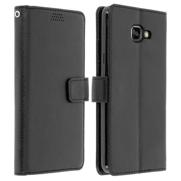 Etui til Samsung Galaxy A5 2016 - Sort - Silikone gel etui - 3 opbevaringsslots - Horisontal støtte Svart