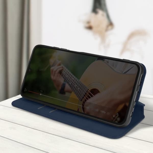 Etui til Galaxy A25 - AVIZAR - Kortholder Video Support Magnetic Flip Blue Blå