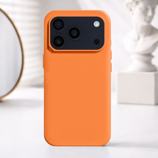 Skydd för iPhone 17 Pro Modell SolidX Stötsäker 3.5 m certifierad MIL-STD 810G Rhinoshield Orange Apelsin