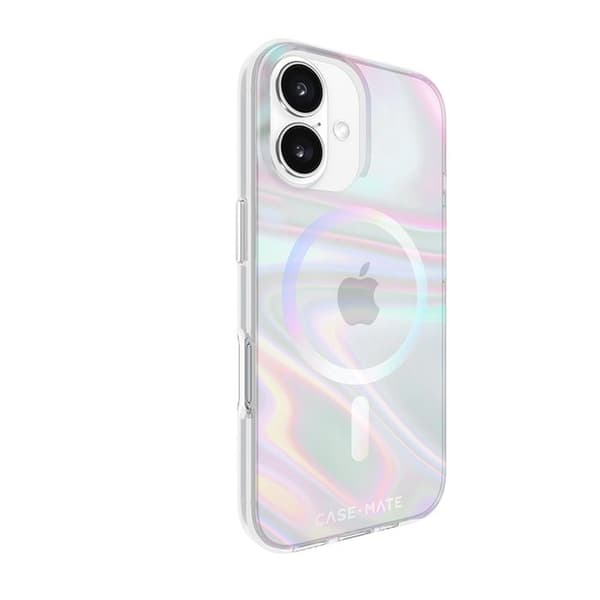 Beskyttelsesetui - Case-Mate - iPhone 16 - Iriserende - Semi-stift - Sæbeboble Iriserande