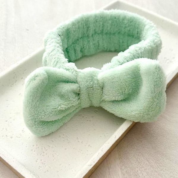 Yksivärinen Pehmeä Fleece Hiuspanta Vihreä Grön