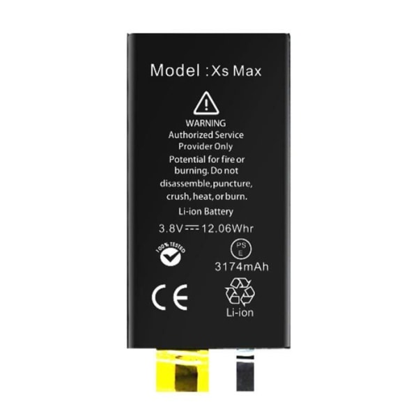 Batteri utan BMS för iPhone XS Max kapacitet 3174mAh