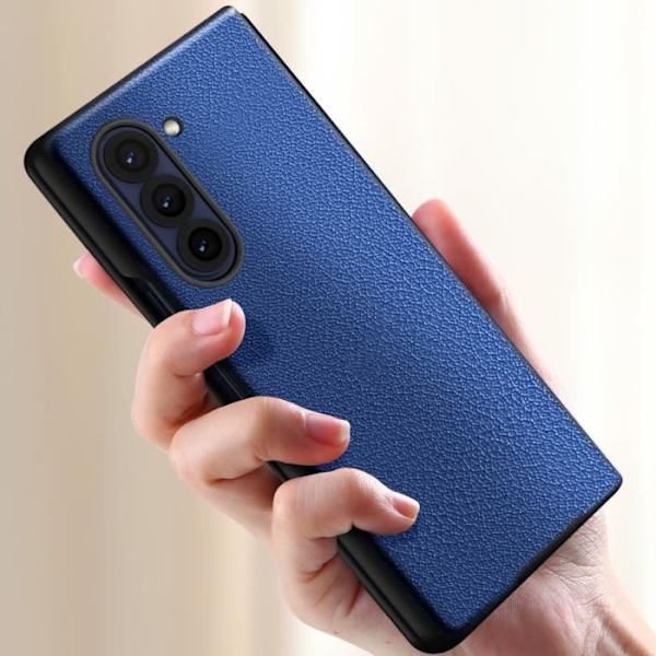 Fodral till Samsung Galaxy Z Fold 6 - AVIZAR - Grained Texture Foldable Design - Midnight Blue Blå
