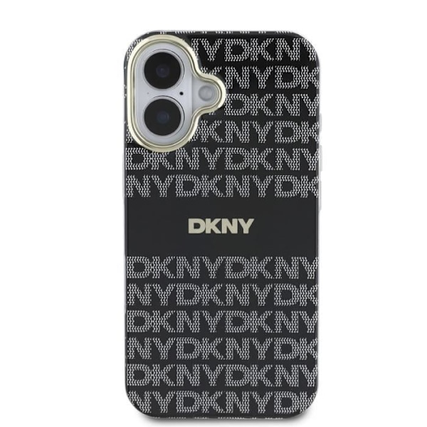 Coque för iPhone 16 MagSafe i mjukt TPU med DKNY-mönster i svart Svart