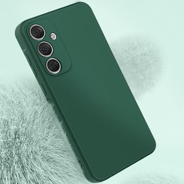 Taske til Samsung Galaxy A55 - AVIZAR - Soft Touch Mat - Grøn - Forstærket beskyttelse Grön