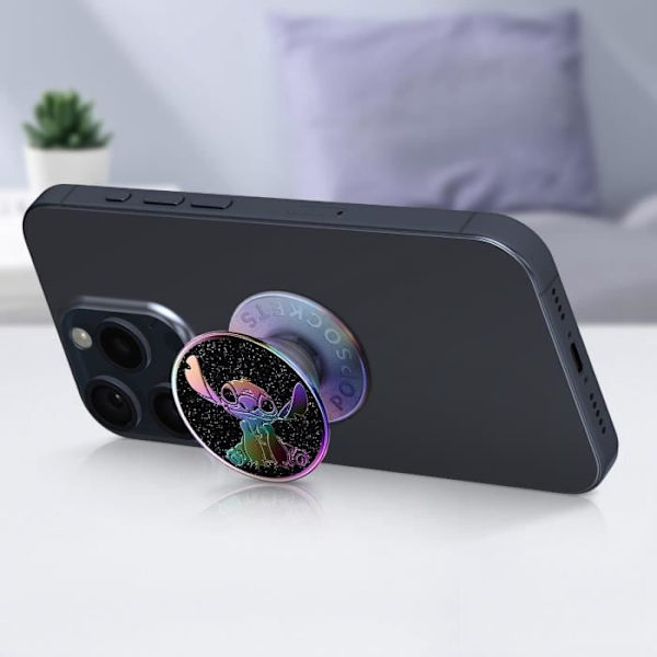 Yleisrengas ja tuki - POPSOCKETS - Space Stitch - Purppura - Sisäänvedettävä - PopMounts-yhteensopiva Lila