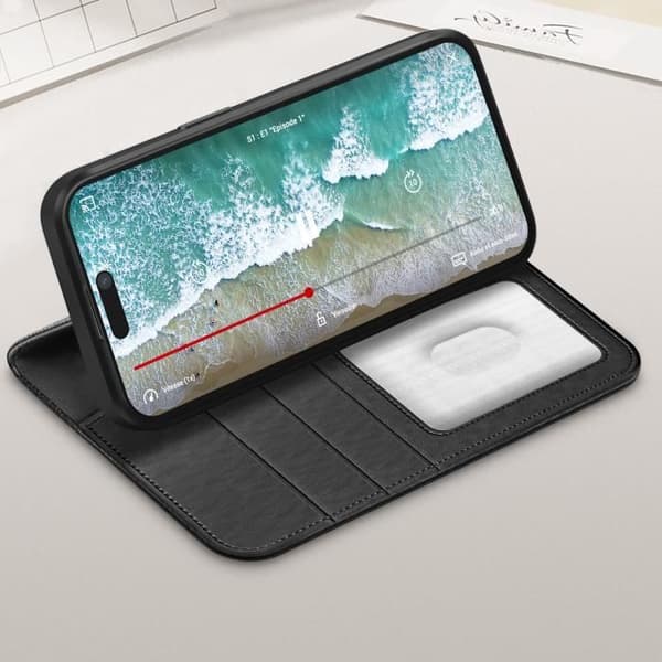 Étui til iPhone 15 Plus - Cygnett - Urban Wallet - Sort - Video Støtte - 3 Rum Svart