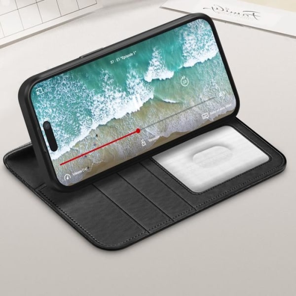 Kotelo iPhone 15 Plus Wallet -videotuki Cygnett Urban Wallet Black