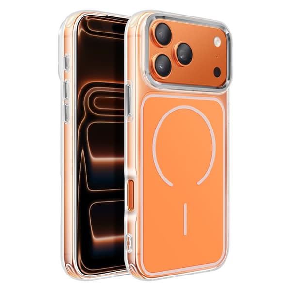 MagSafe-cover til iPhone 17 Pro Ultra Forstærket Bi-materiale Orange Apelsin