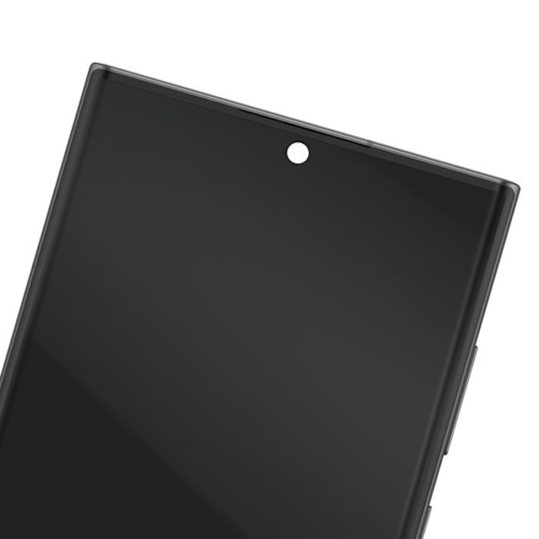 Fuldskærm til Galaxy S22 Ultra Soft OLED Panel med Integreret Ramme Grå Grå