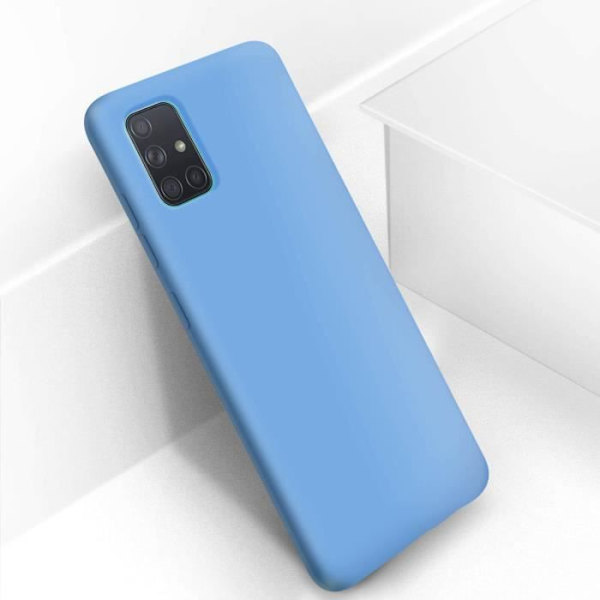 Beskyttelsescover - AVIZAR - Samsung Galaxy A51 - Halvstift silikone - Soft Touch - Lyseblå Himmelsblå