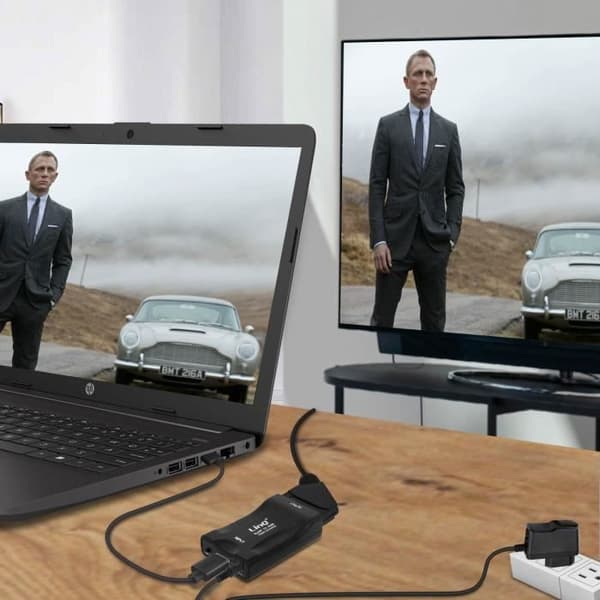 Videoadapter - LinQ - HDMI til SCART - 1080P - Sort - Digital/analog konverter