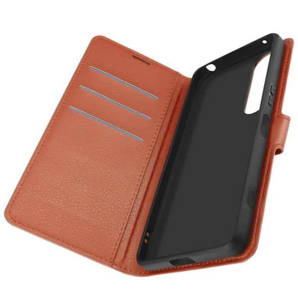 Étui til Sony Xperia 1 VI - AVIZAR - Klap Wallet med Magnetisk Lukning - Mørkebrun Semi-stiv Glat kastanj