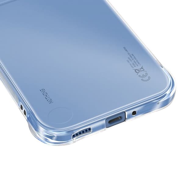 Silicone Cover til Nothing Phone 4b med Forstærkede Hjørner Transparent Vit