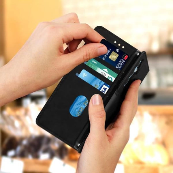 Fodral för Samsung Galaxy A34 5G Plånbok Videohållare Handledsrem Svart